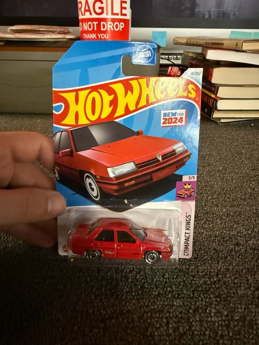 Hot Wheels Proton Saga Compact Kings Red Die-Cast Toy Car